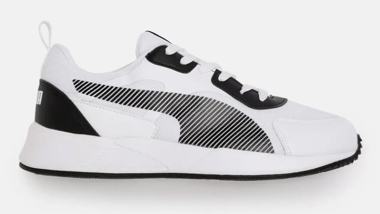Puma Men White & Black Colourblocked IDP Sneakers