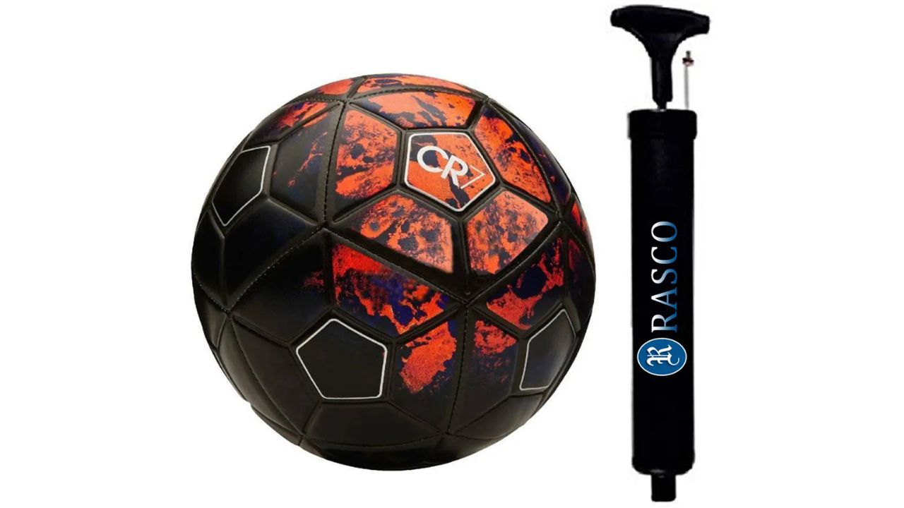 RASCO COMBO CR SEVEN RED FOOTBALL WITH AIR PUMP