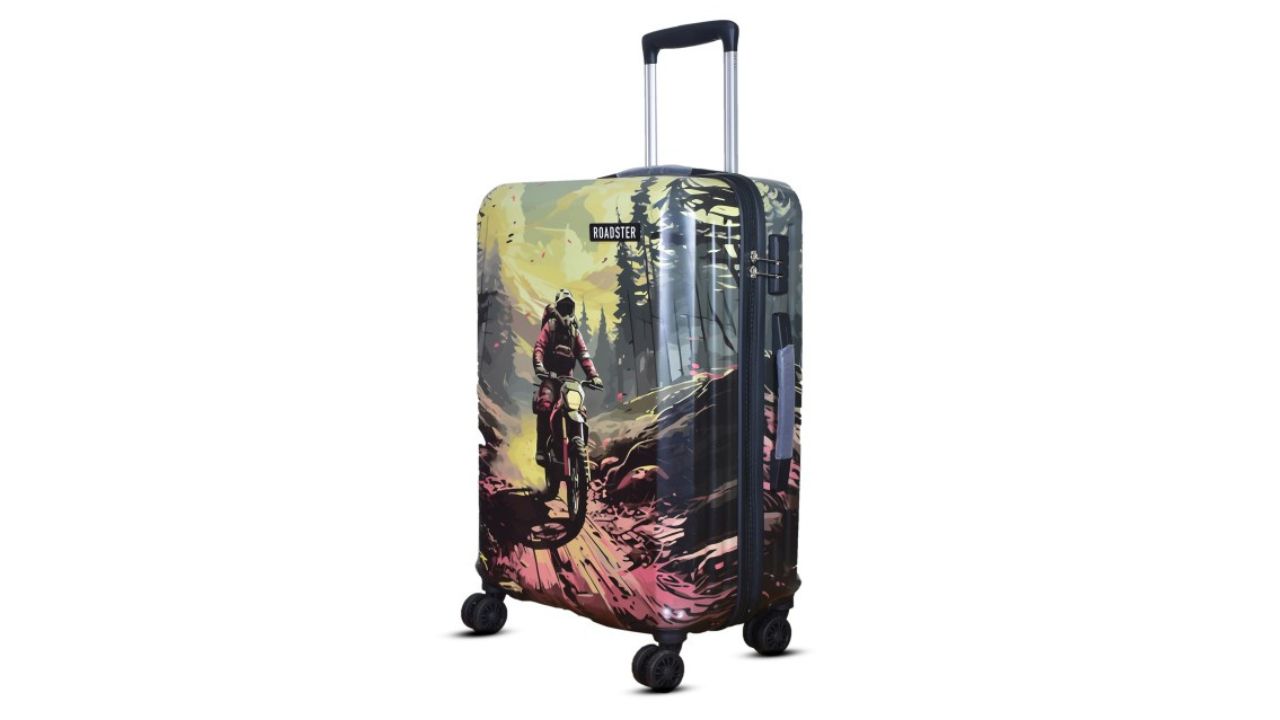 Roadster Rider-Nightview Printed Cabin Trolley Suitcase