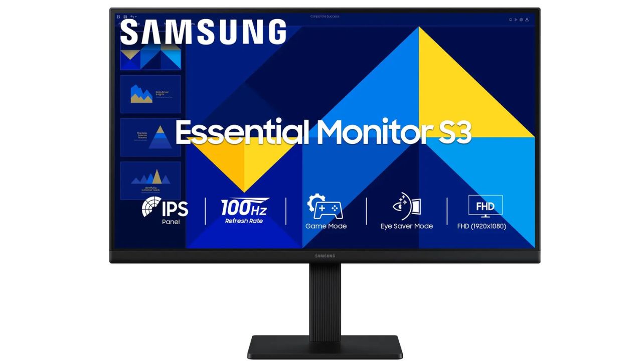 SAMSUNG Essential Series S3 55.88 cm (22 inch) Full HD IPS Panel Monitor