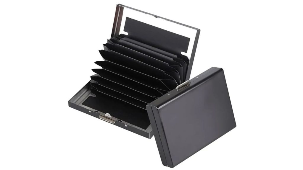 Stealodeal Black RFID Metal Card Holder – The Everyday Essential
