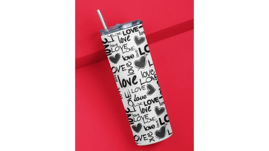 TheWhoop Love Printed Stainless Steel Tumbler