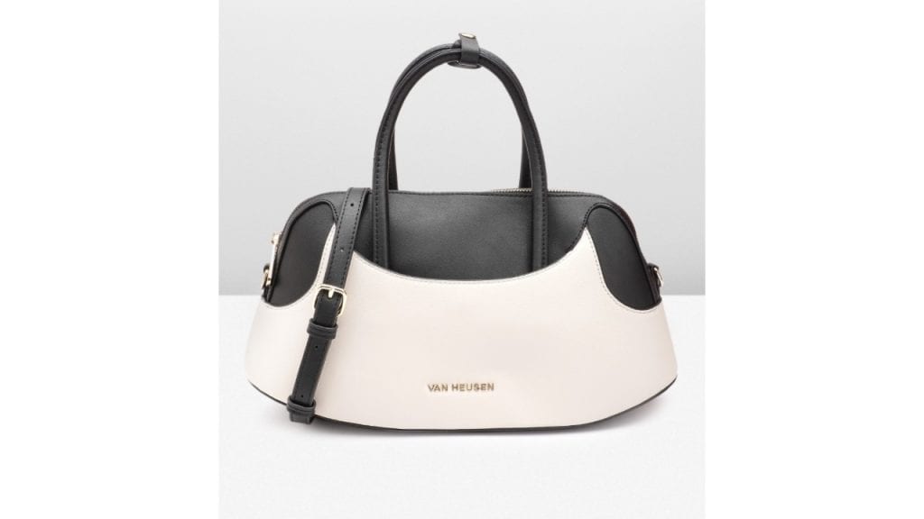 Van Heusen Colourblocked Structured Handheld Bag