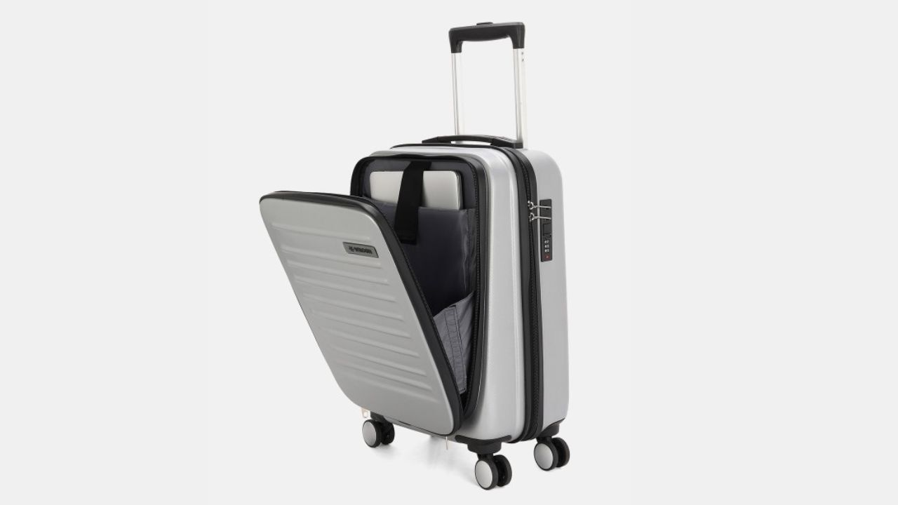 WROGN Kangaroo Laptop Hard 8 Wheel Cabin Trolley Suitcase