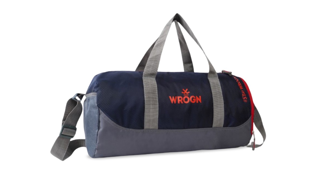 WROGN Typography Printed Medium Sports Duffel Bag