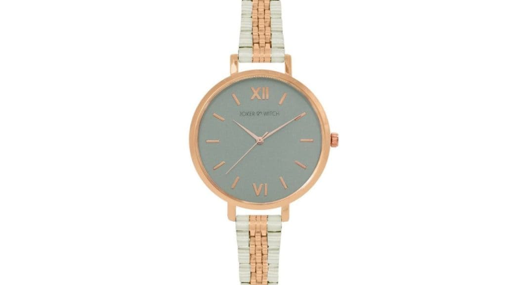 JOKER & WITCH Women Grey & Gold-Toned Analogue Watch AMWW325