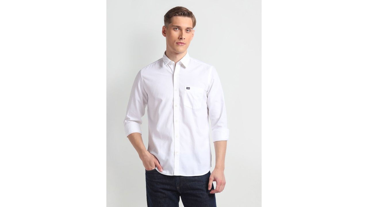 Arrow Sport Men Oxford Slim Fit Cotton Casual Shirt