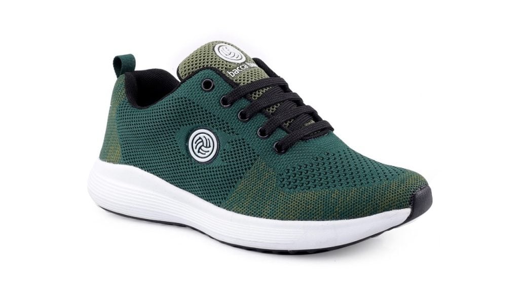 bacca bucci Women Olive Green Mesh Running Non-Marking Shoes