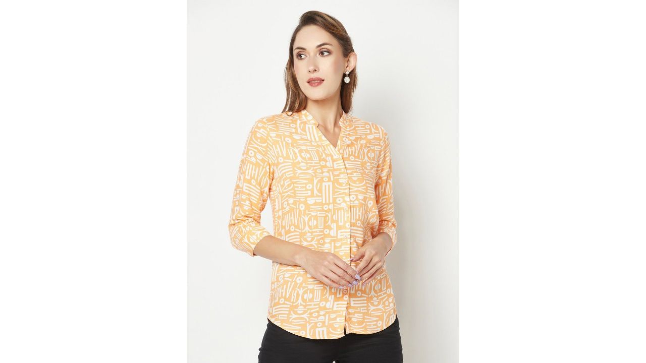 Crimsoune Club Slim Fit Printed Casual Shirt