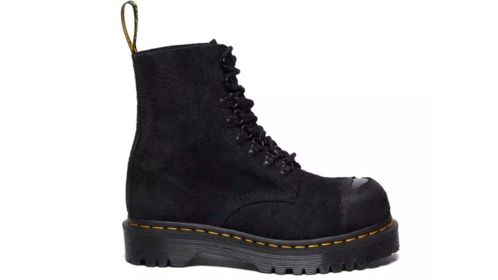 Dr. Martens 1460 Black Pascal Steel Toe Black Hairy Boots Men