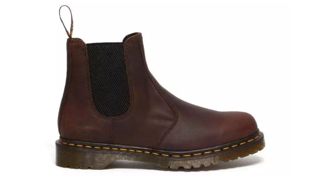 Dr. Martens 2976 WAXED FULL GRAIN LEATHER CHELSEA BOOTS BROWN - MEN