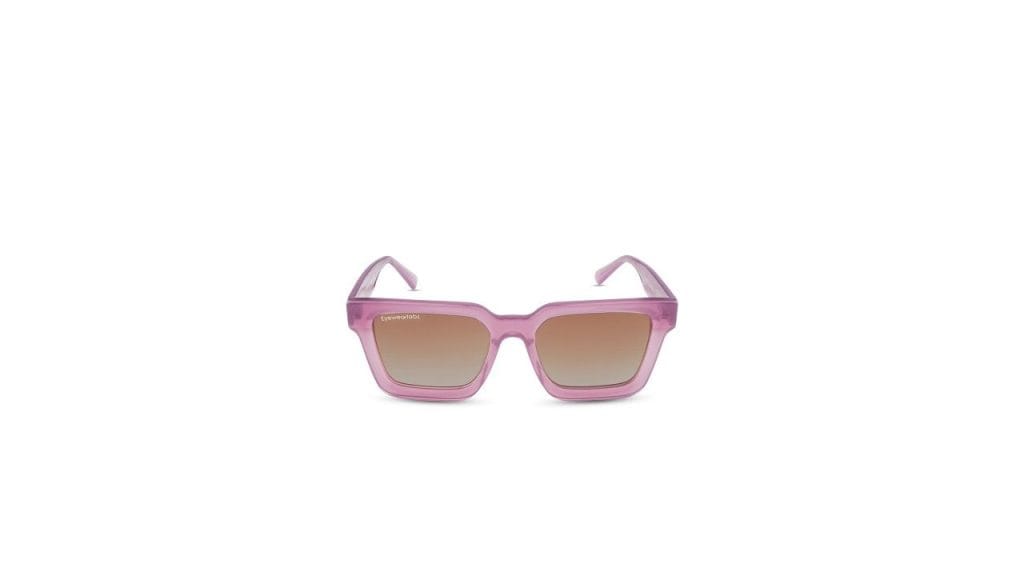 Eyewearlabs Women Polarised and UV Protected Lens Acetate Purple Square Sunglasses