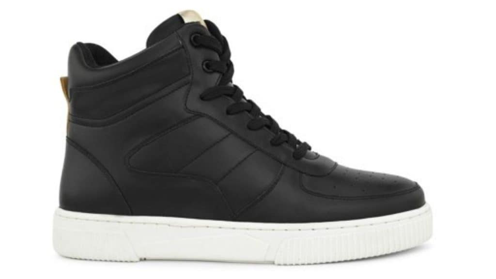 HRX by Hrithik Roshan Women Black & White Perforated Mid-Top Lightweight Sneakers