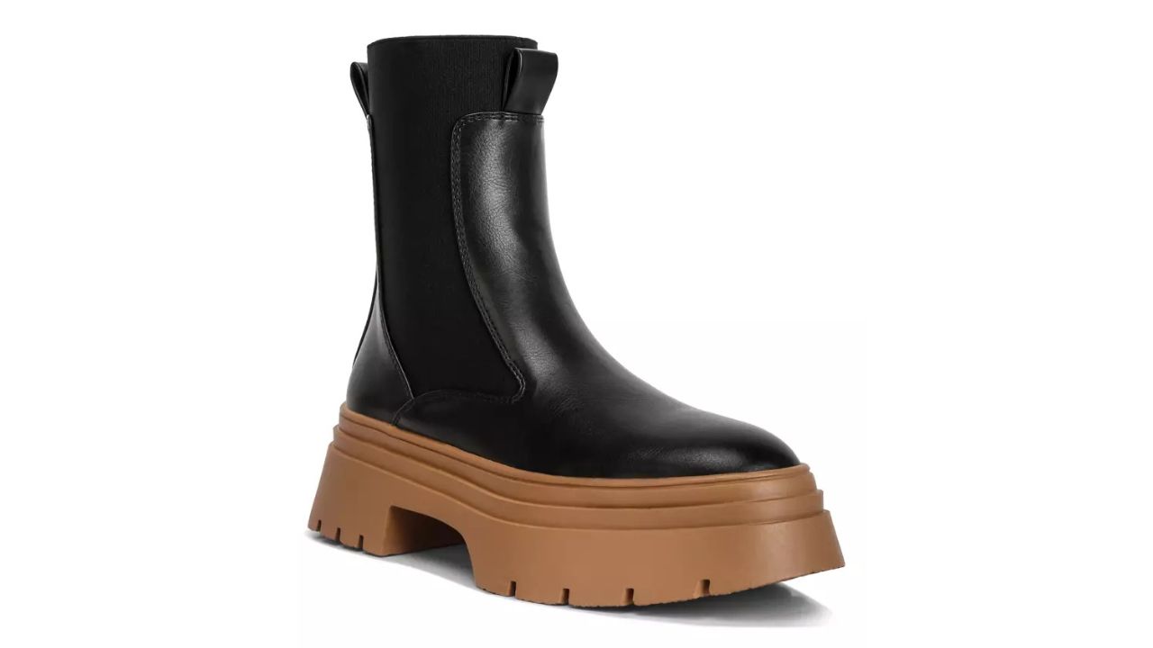 London Rag Black High Top Chunky Chelsea Boots