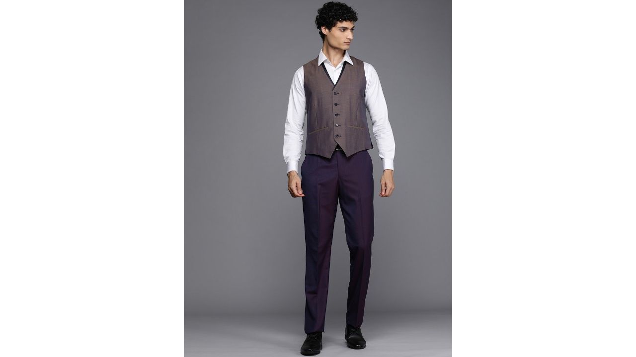 Louis Philippe Solid Slim Fit 3-Piece Formal Suits
