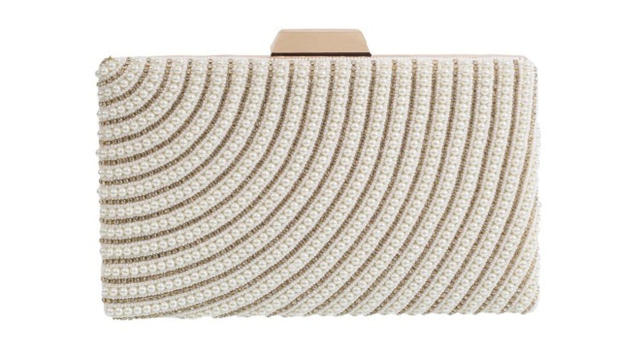 Metro Embellished Box Clutch