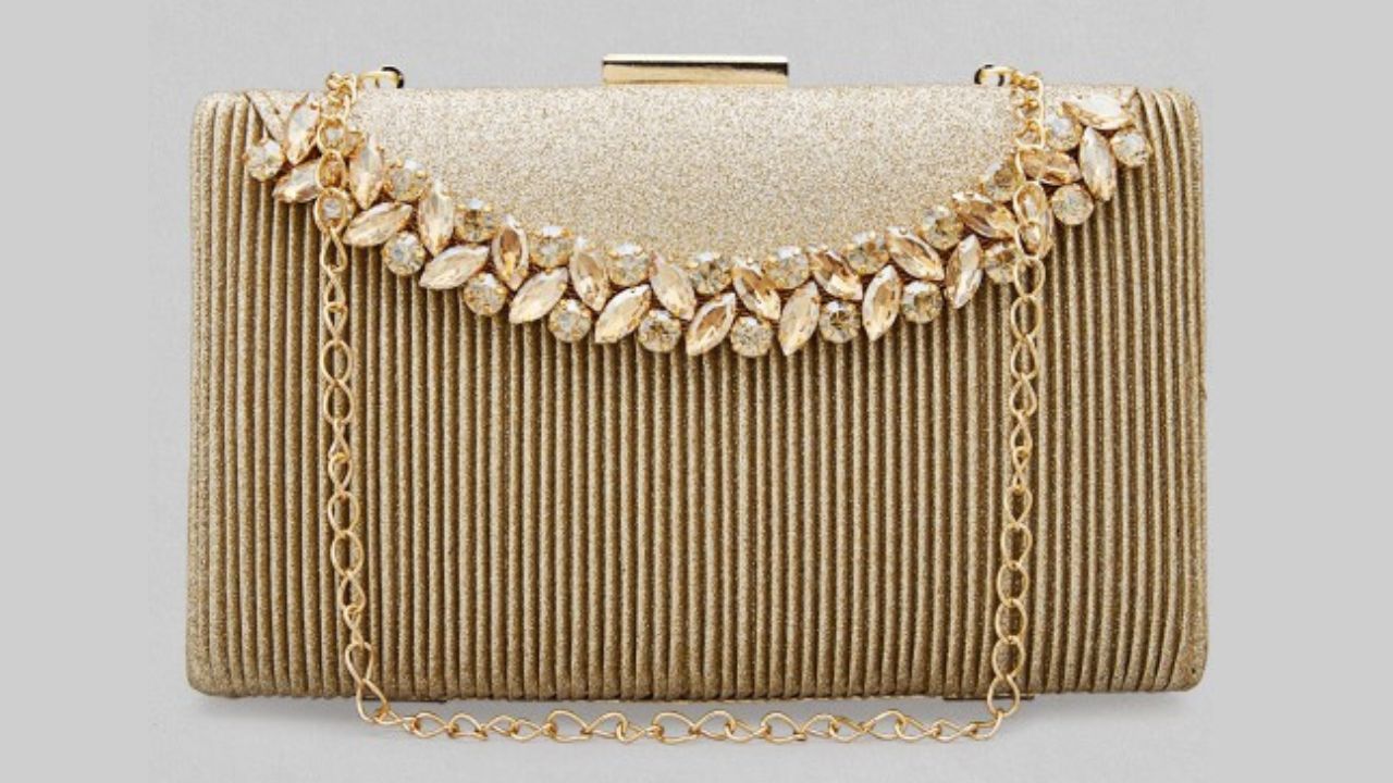 Rubans Embellished Box Clutch