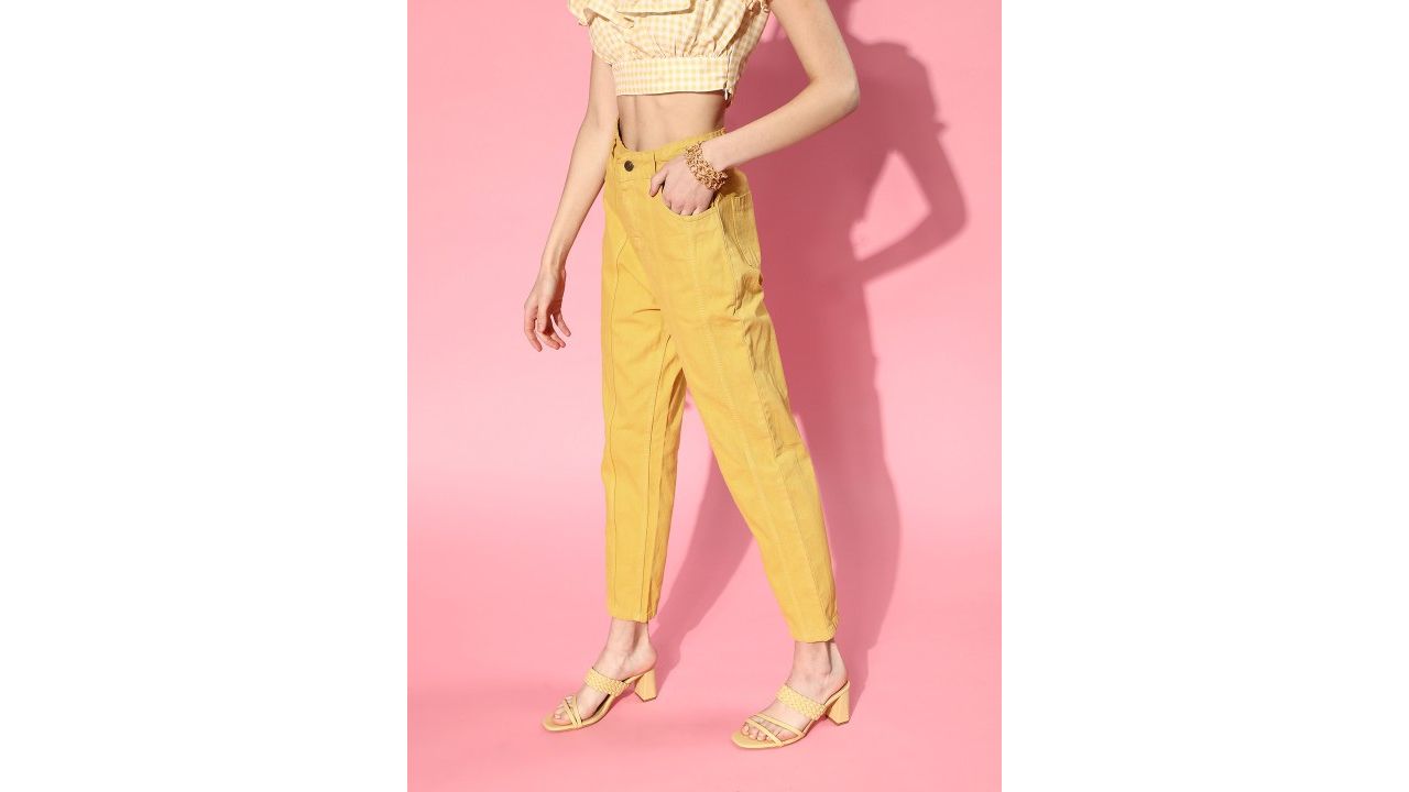SASSAFRAS Mustard Yellow Carrot Fit Jeans