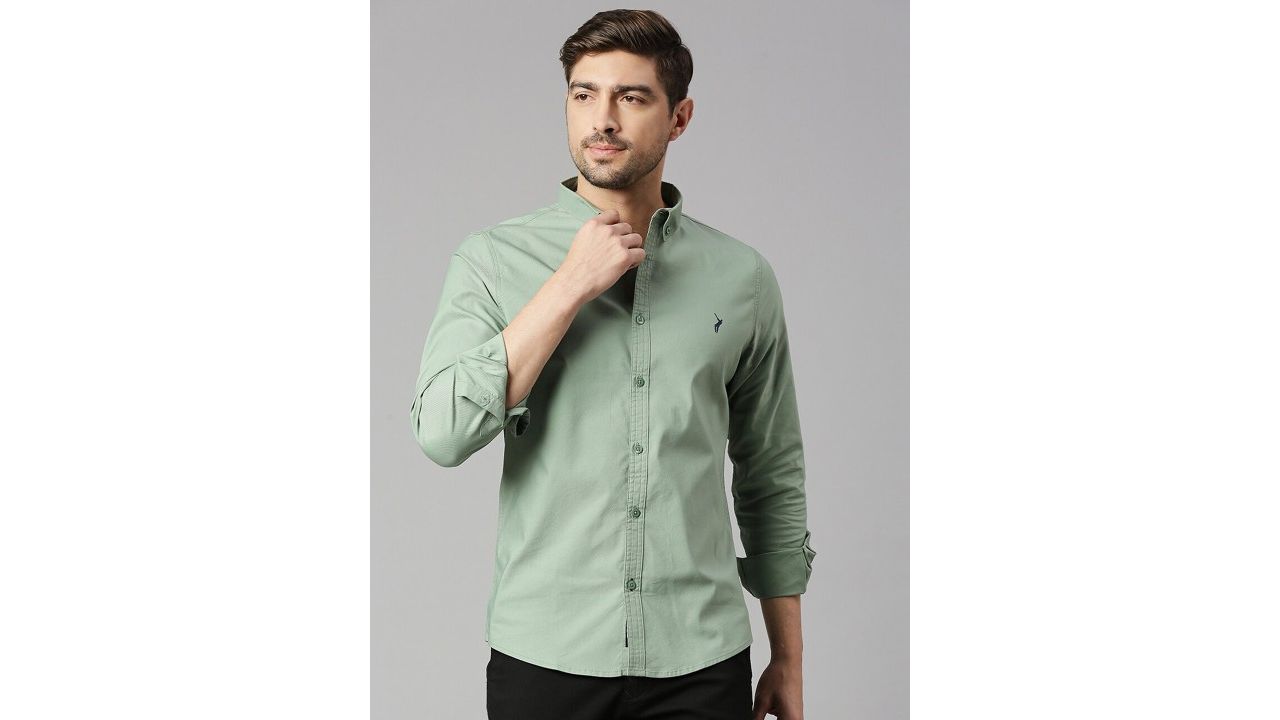 Thomas Scott Button Down Collar Slim Fit Cotton Casual Shirt