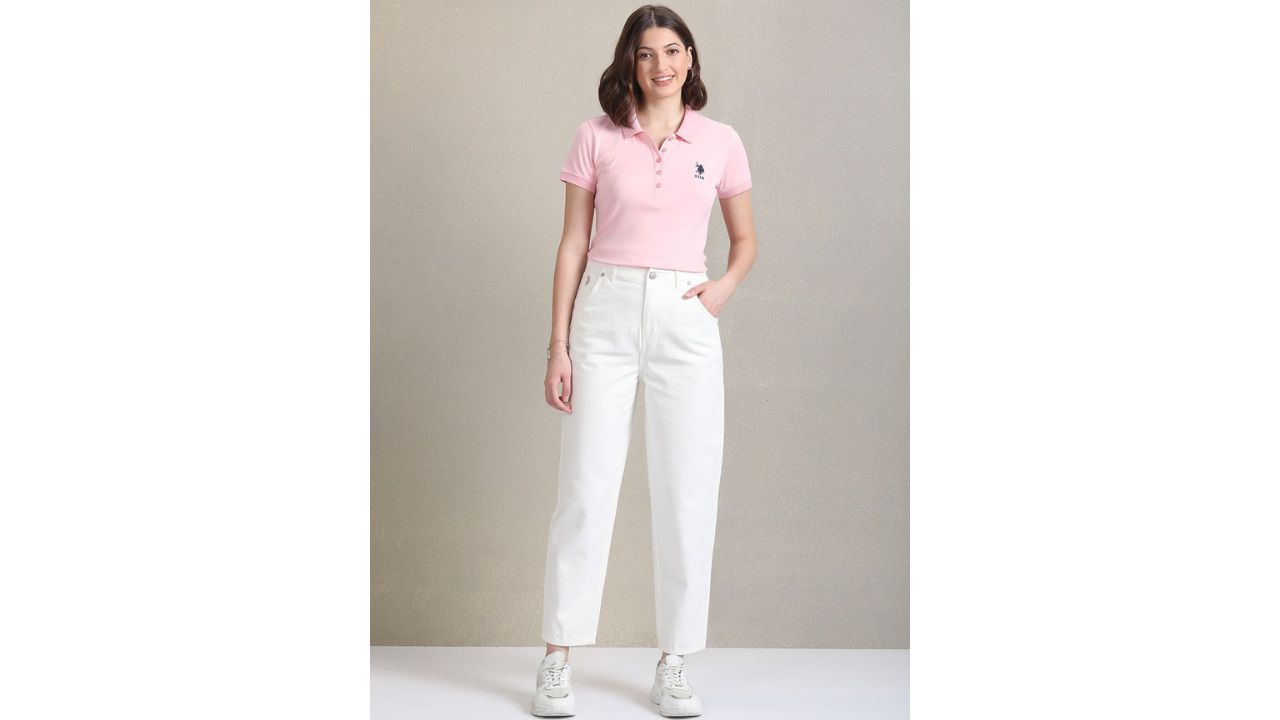 U.S. Polo Assn. White Carrot Straight Fit Jeans