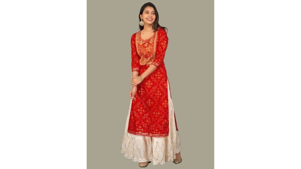 VIRUSKHA Women Viscose Rayon Kurta Palazzo Set