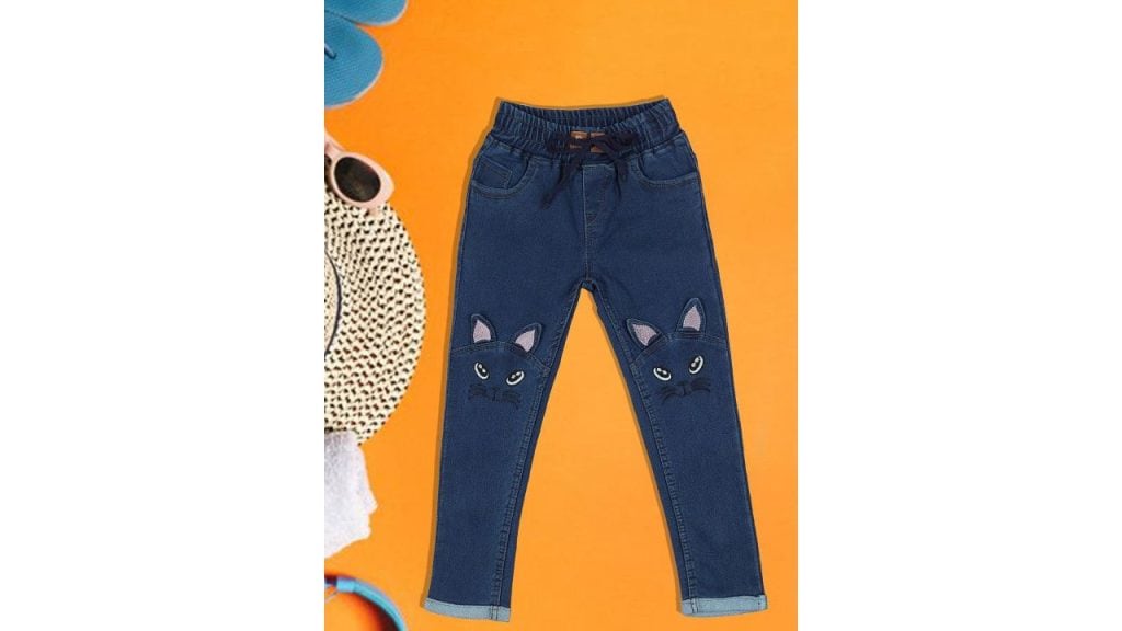 A-Okay Girls Printed Slim Fit High-Rise Jeans