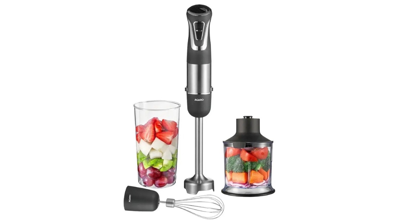 AGARO 800 W Black, Grey Hand Blender