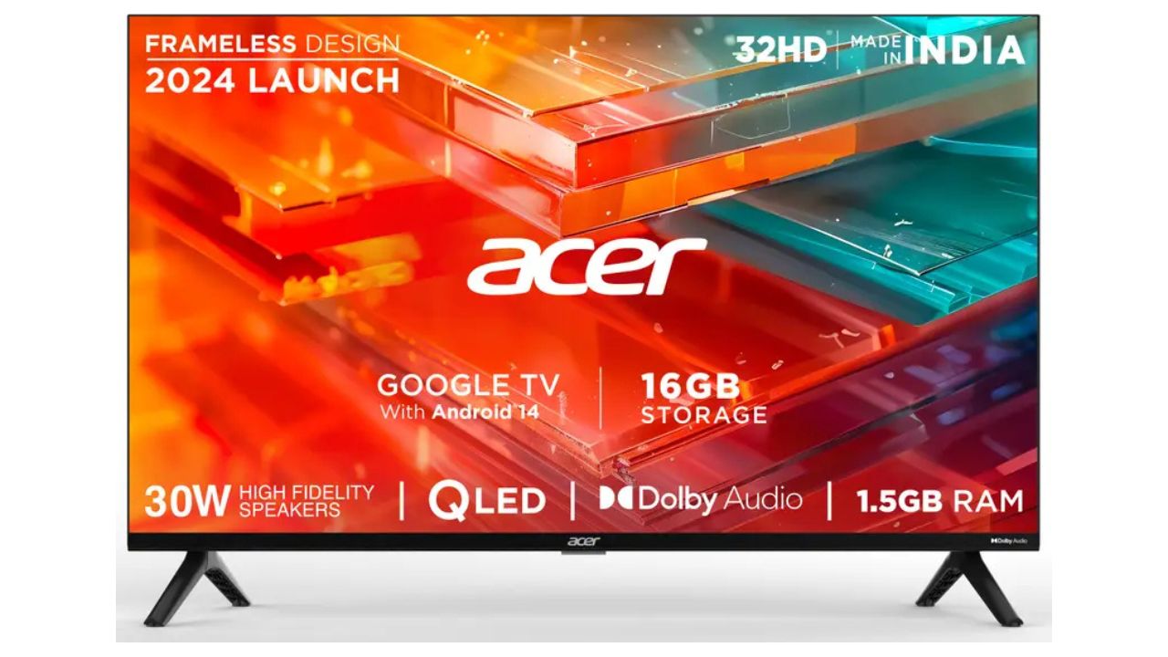 Acer V PRO Series 80.01 cm (32 inch) QLED HD Ready Smart Google TV
