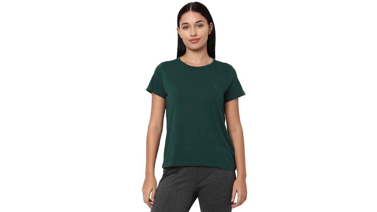 Allen Solly Women’s 100% Cotton Regular Fit T-Shirt