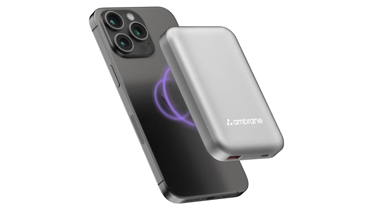 Ambrane 10000 mAh 22.5 W Wireless With MagSafe Power Bank