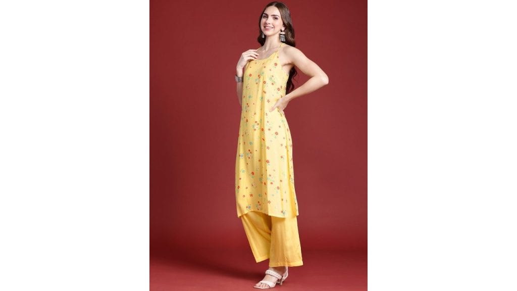 Anouk Women Printed Regular Kurta with Palazzos