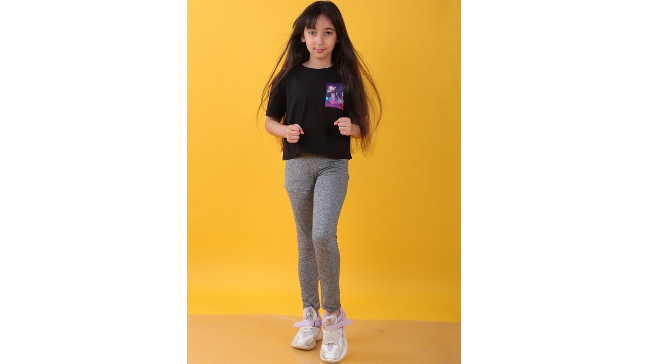 Anthrilo kids Girls Printed T-shirt Leggings Clothing Set