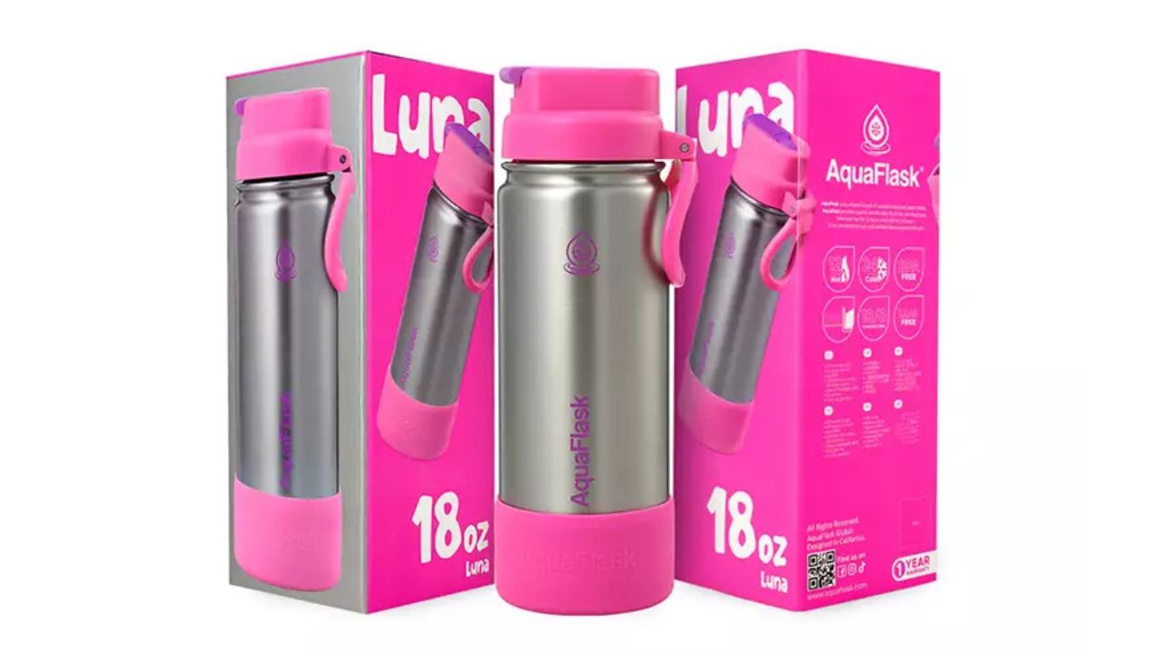 Aquaflask 14oz Luna Kids Flip Sip Collection Limited Edition with Silicon Boot Aqua Flask