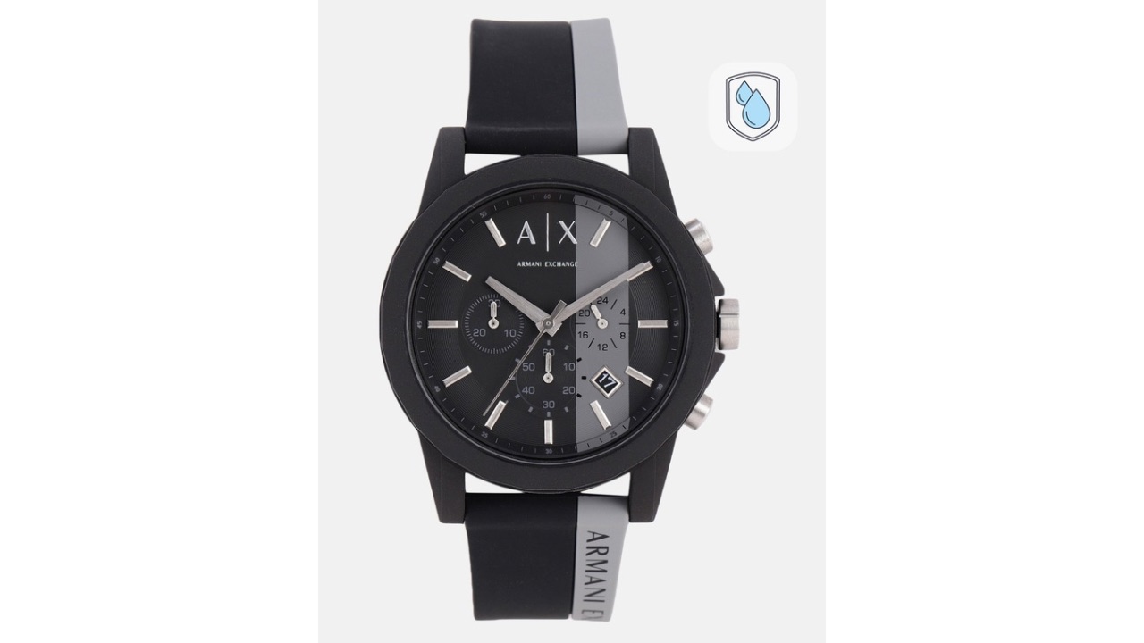 Armani Exchange Men Black Analogue Watch