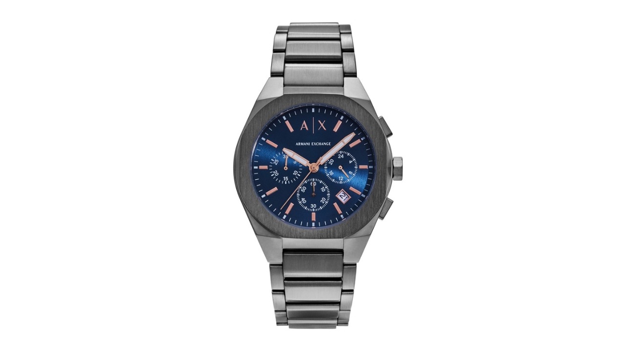 Armani Exchange Men Bracelet Style Chronograph Analogue Watch AX4182I-Grey