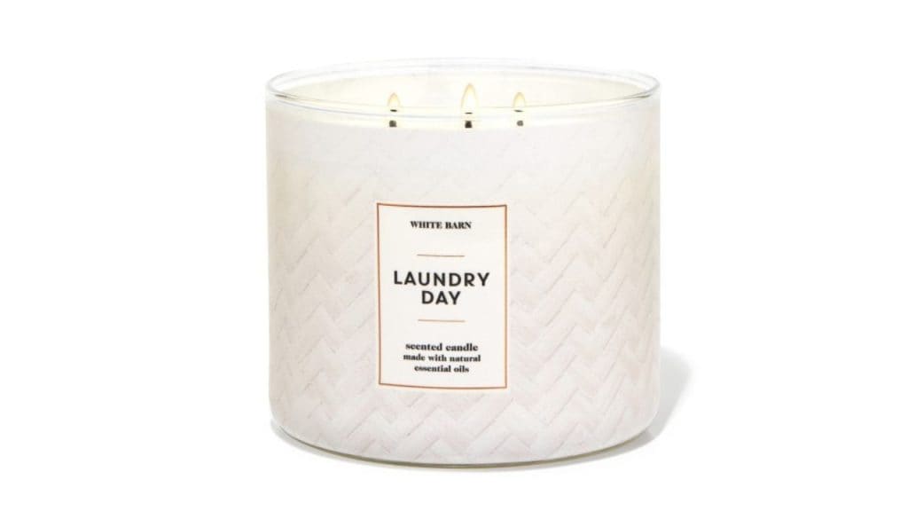 Bath & Body Works White Barn Laundry Day 3-Wick Scented Candle