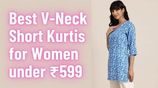 Best V-Neck Short Kurtis for Women under ₹599
