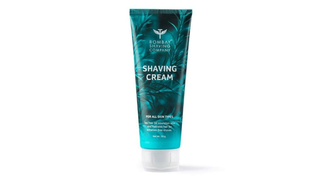 Bombay Shaving Company Shaving Cream with Tea Tree oil, Aloe Vera and Menthol Extracts, 100g