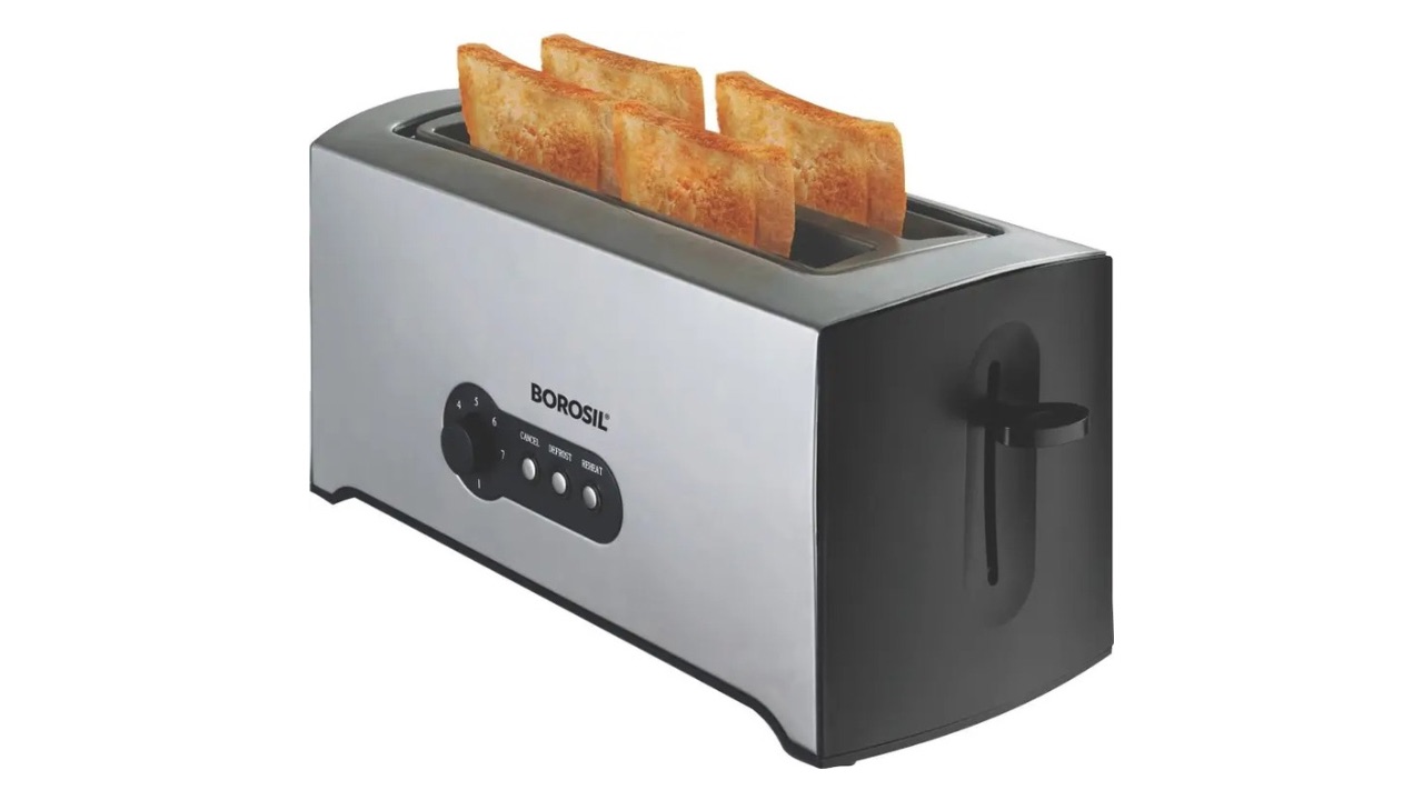 Borosil Krispy 4 Slice Pop Up Toaster 