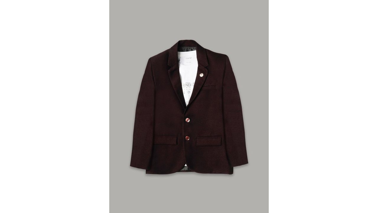 CAVIO Boys Pure Cotton Single-Breasted Blazer And T-Shirt