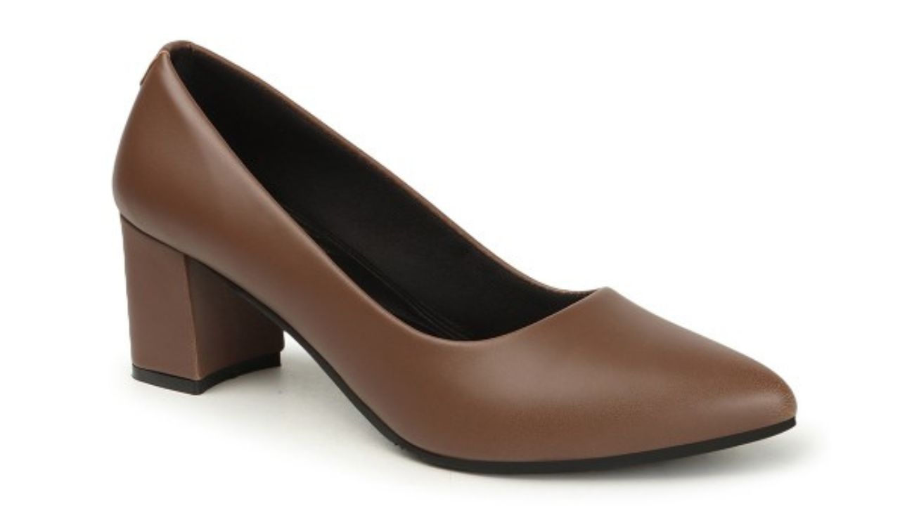 Denill Pointed Toe Block Heel Pumps