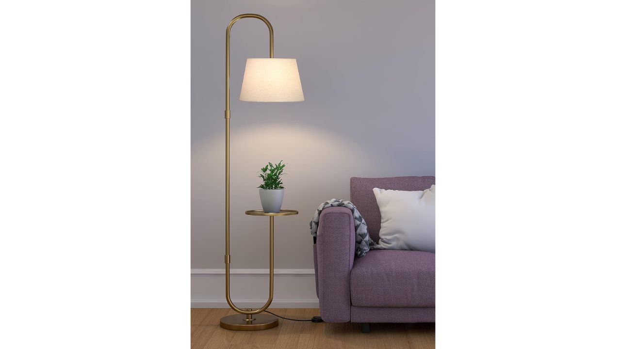 Divine Trends Modern Table Shelf LED Floor Lamp
