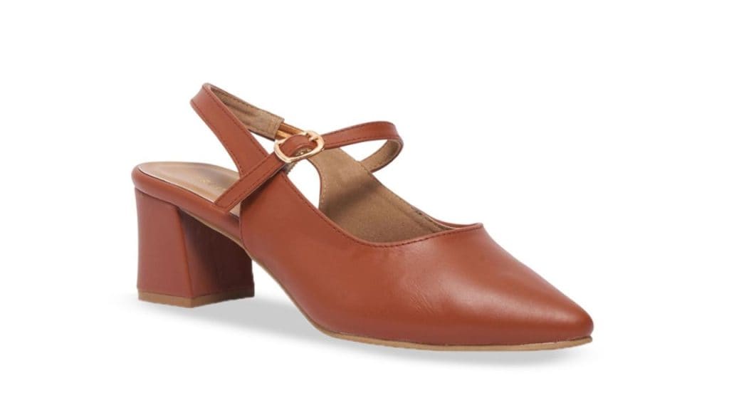 ERIDANI Lunaa Pointed Toe Block Heeled Formal Mules