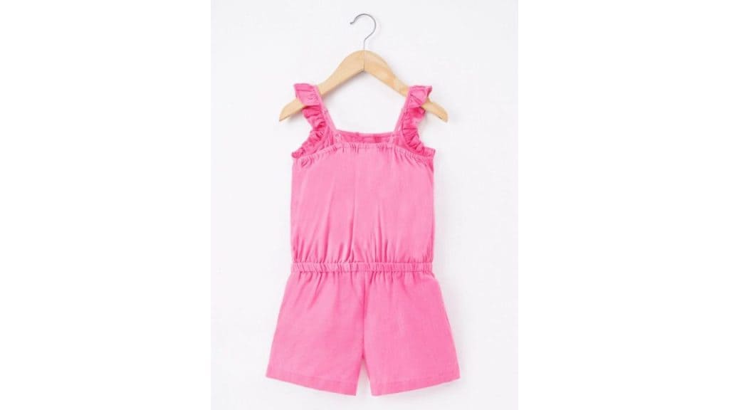 Ed-a-Mamma Girls Sleeveless Pleated Cotton Playsuit