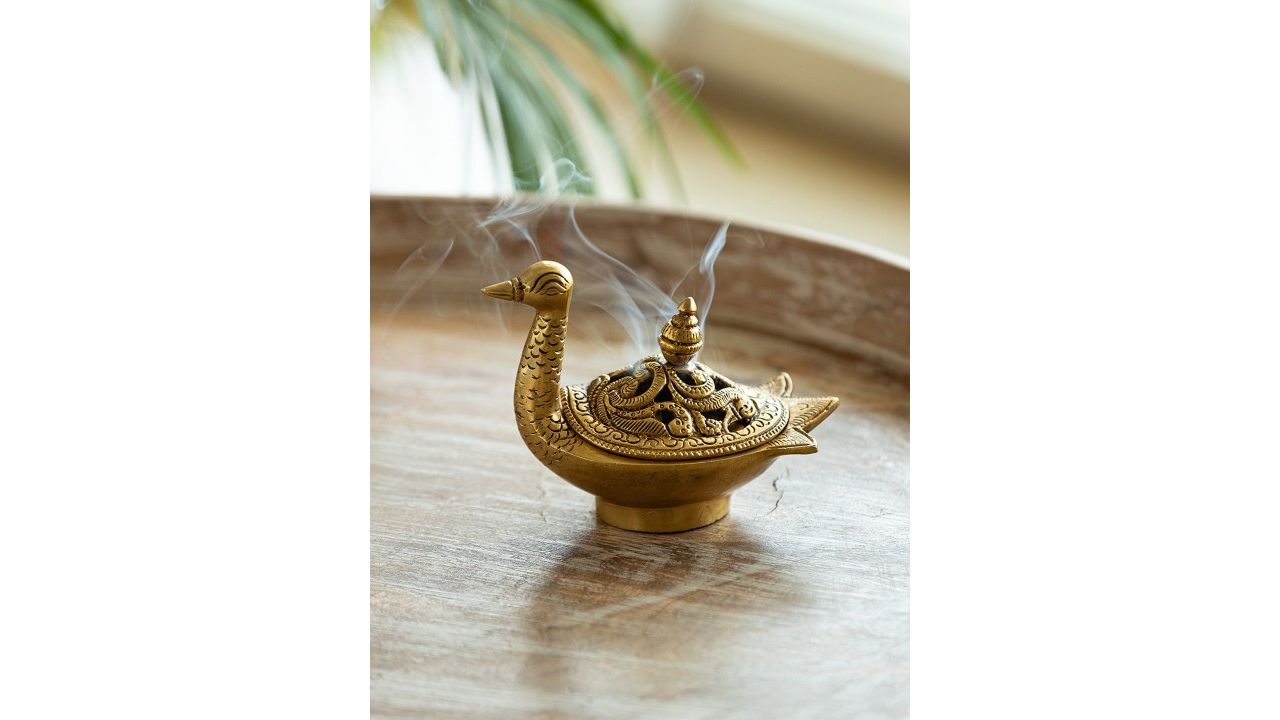 ExclusiveLane The Brass Beams Textured Brass Swan Dhoop Dani
