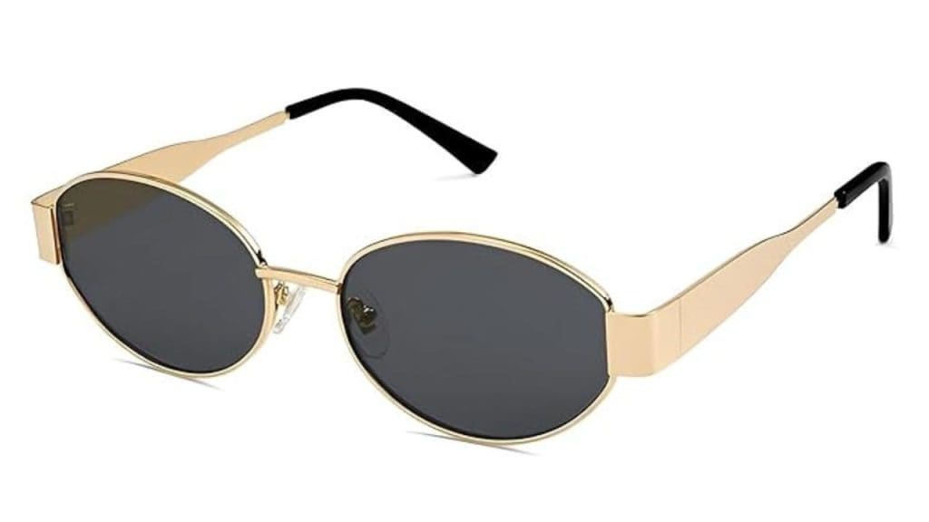 FUNGLASSES® Retro Designer Oval Metal Sunglasses