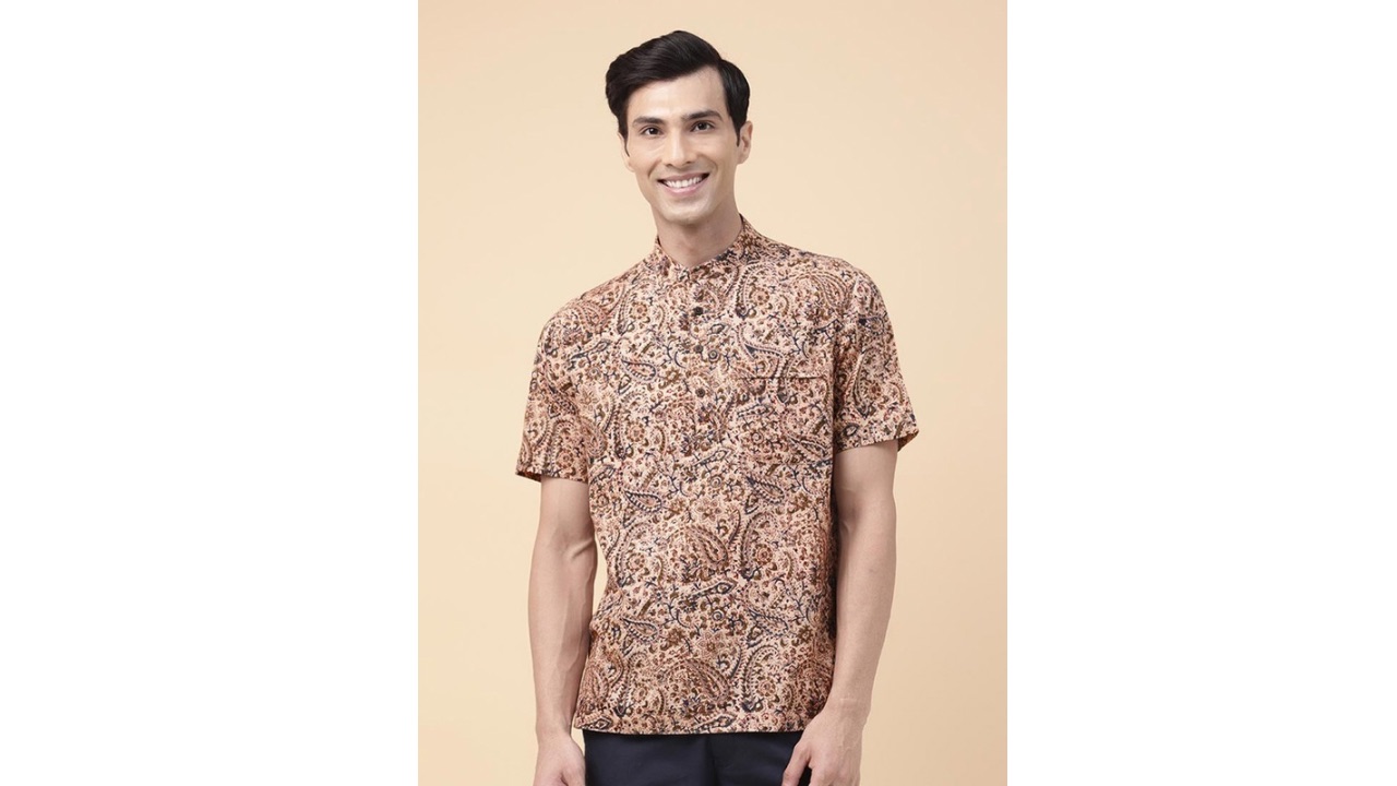 Fabindia Cotton Kalamkari Printed Mid Placket Casual Shirt