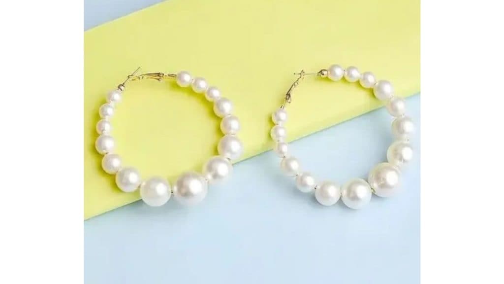 Fashion Doc Gold-Plated Pearls Circular Hoop Earrings