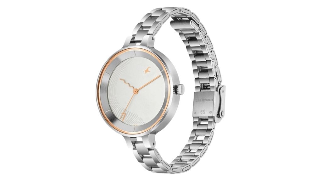 Fastrack Stunner 7.0 Women Textured Dial & Bracelet Style Straps Analogue Watch 6265SM02