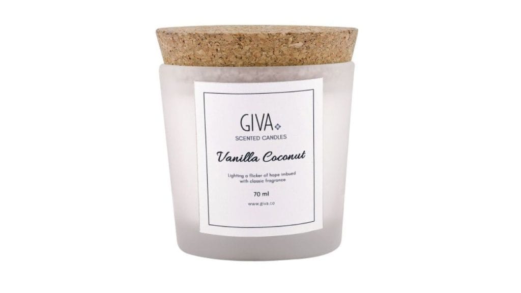 GIVA Cream-Coloured Vanilla Fragrance Jar Candle